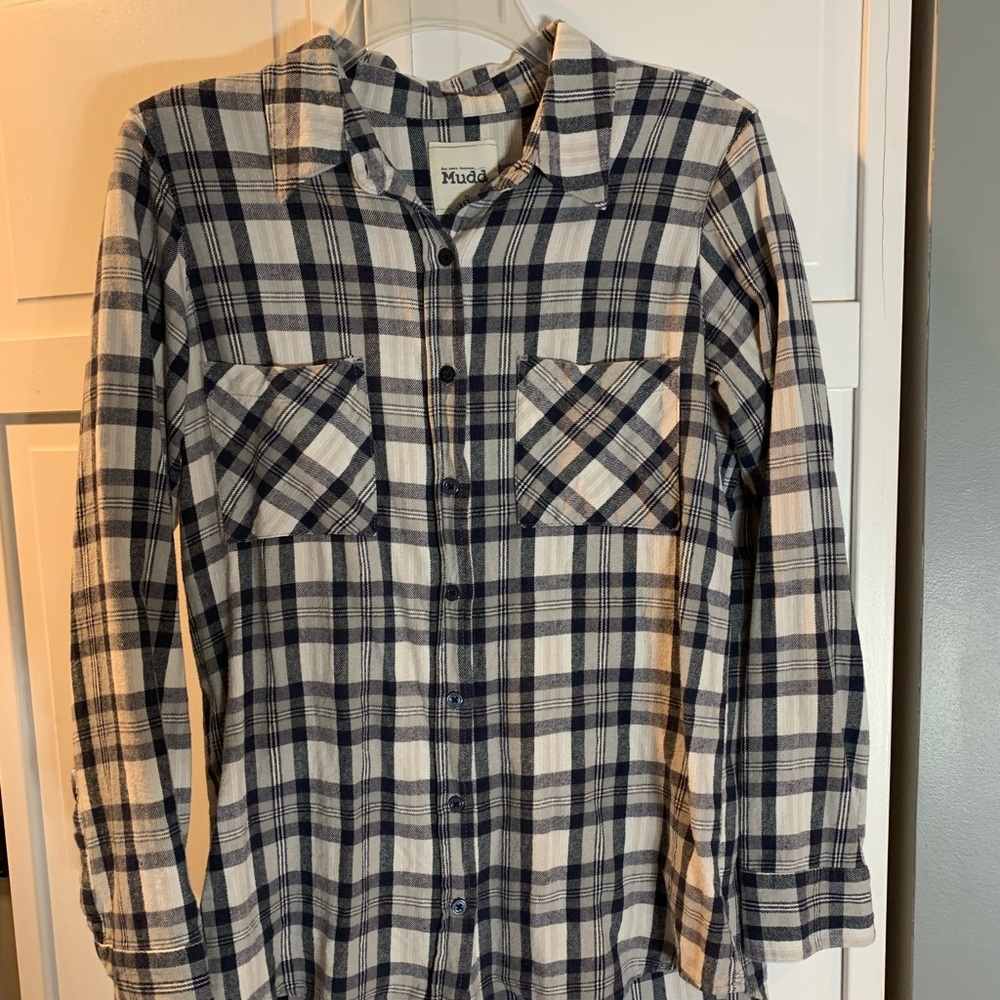 Navy blue flannel